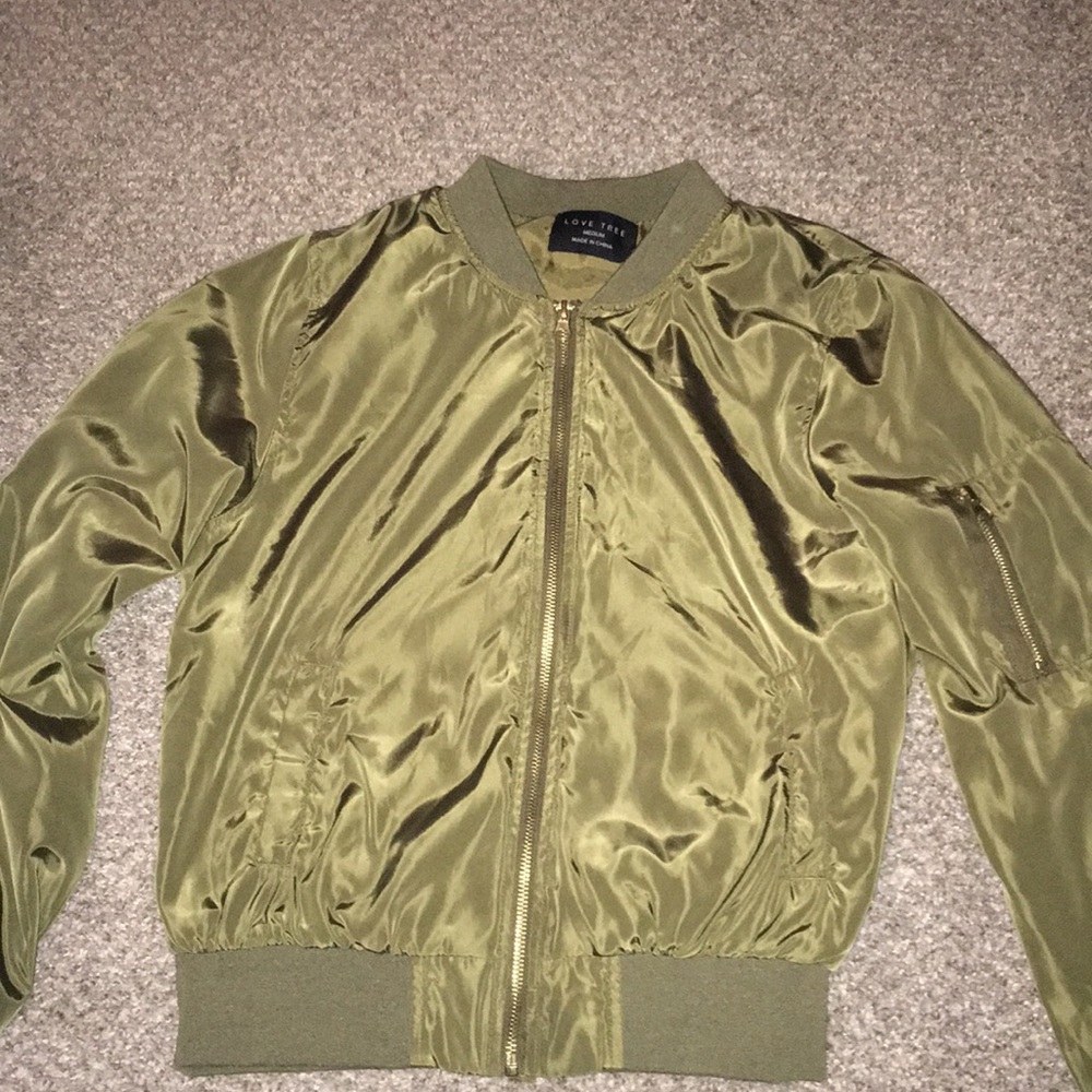 Green bomber jacket